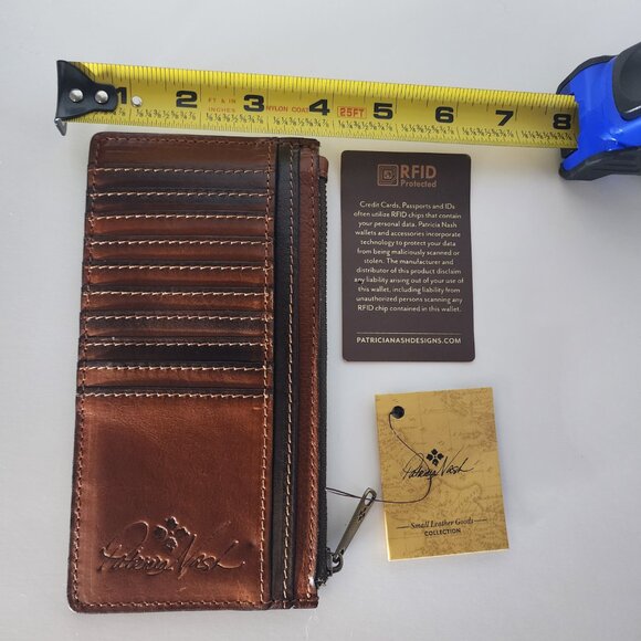 Patricia Nash Parker RFID Protected Wallet NWT Slim & Light Weight Cinnamon - Picture 9 of 12